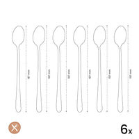 Amefa - Austin 6 Latte Lepels - Mat Koper Latte lepels Amefa