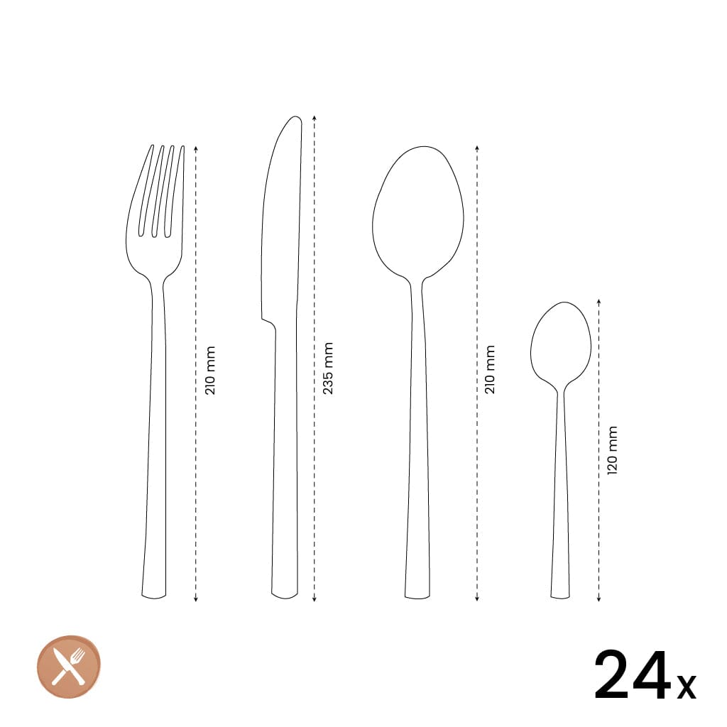 Amefa - Jewel 24-delige Bestekset - Zilver Bestekset Amefa