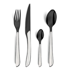 Amefa - Lumino 16-piece Cutlery Set - Black/White Amefa - Lumino 16-delige Bestekset - Zwart/Wit Bestekset Amefa
