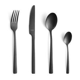 Amefa - Manille Stonewash 16-piece Cutlery Set - Black Amefa - Stonewash PVD Black 16-pc set in trend box - black Amefa