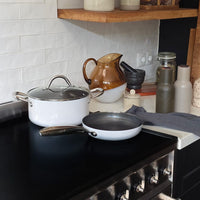 Cook & Pan - Honey Go Ivory Kookpot 20 cm met glazen deksel Cook & Pan