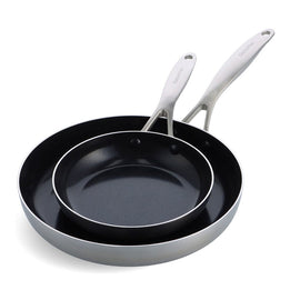 Poêle verte - Genève 2-set de poêles avec revêtement antiadhésif en céramique 20/28 cm Bezig met laden...
