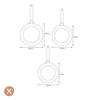 Batterie de cuisine GreenPan - Geneva 3 pièces 18/24/28 cm - 2 poêles + wok