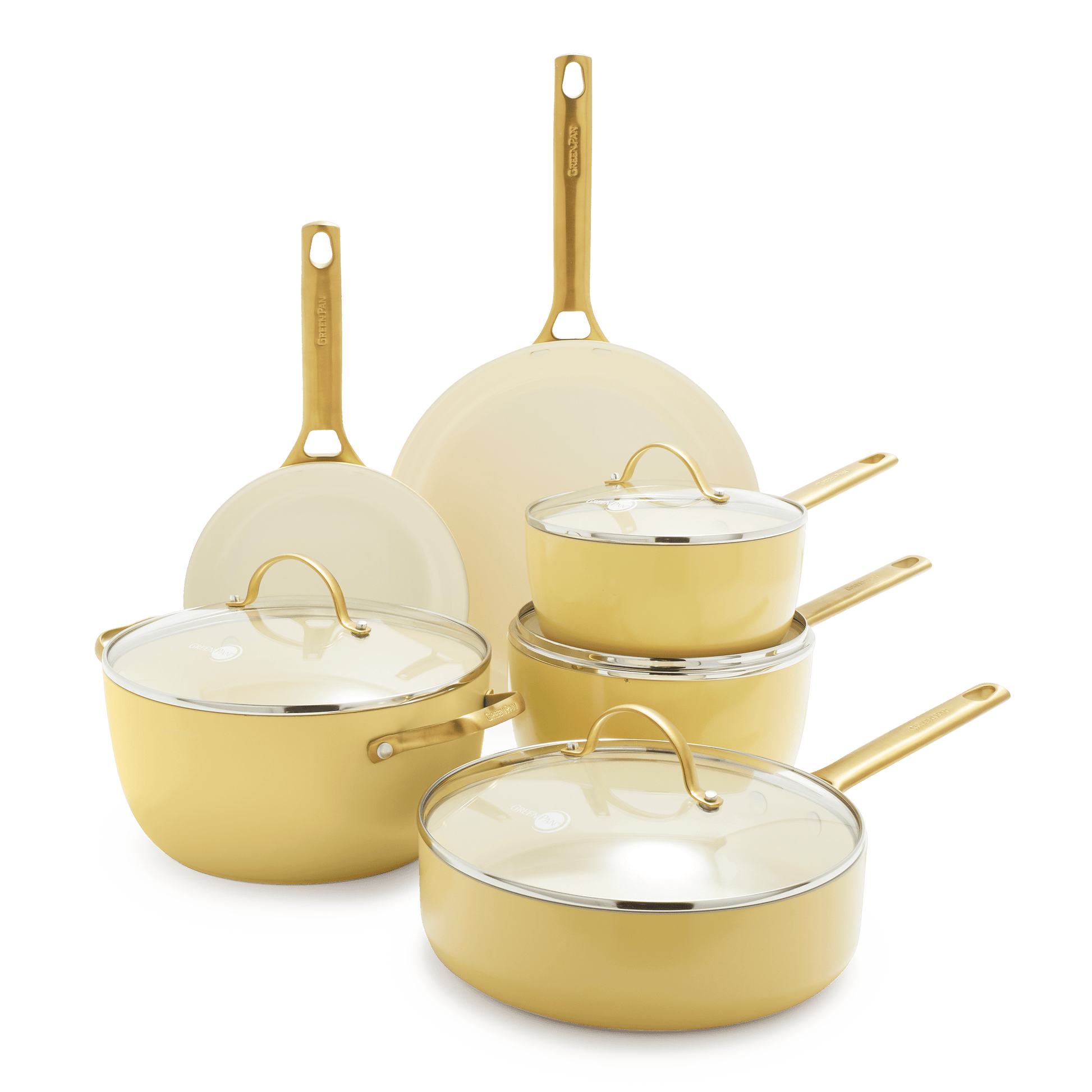 GreenPan - Padova Sunshine Yellow 10-delige Pannenset Pannenset GreenPan