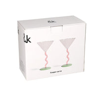&Klevering - Coupe curve set van 2 Cocktail glazen &Klevering