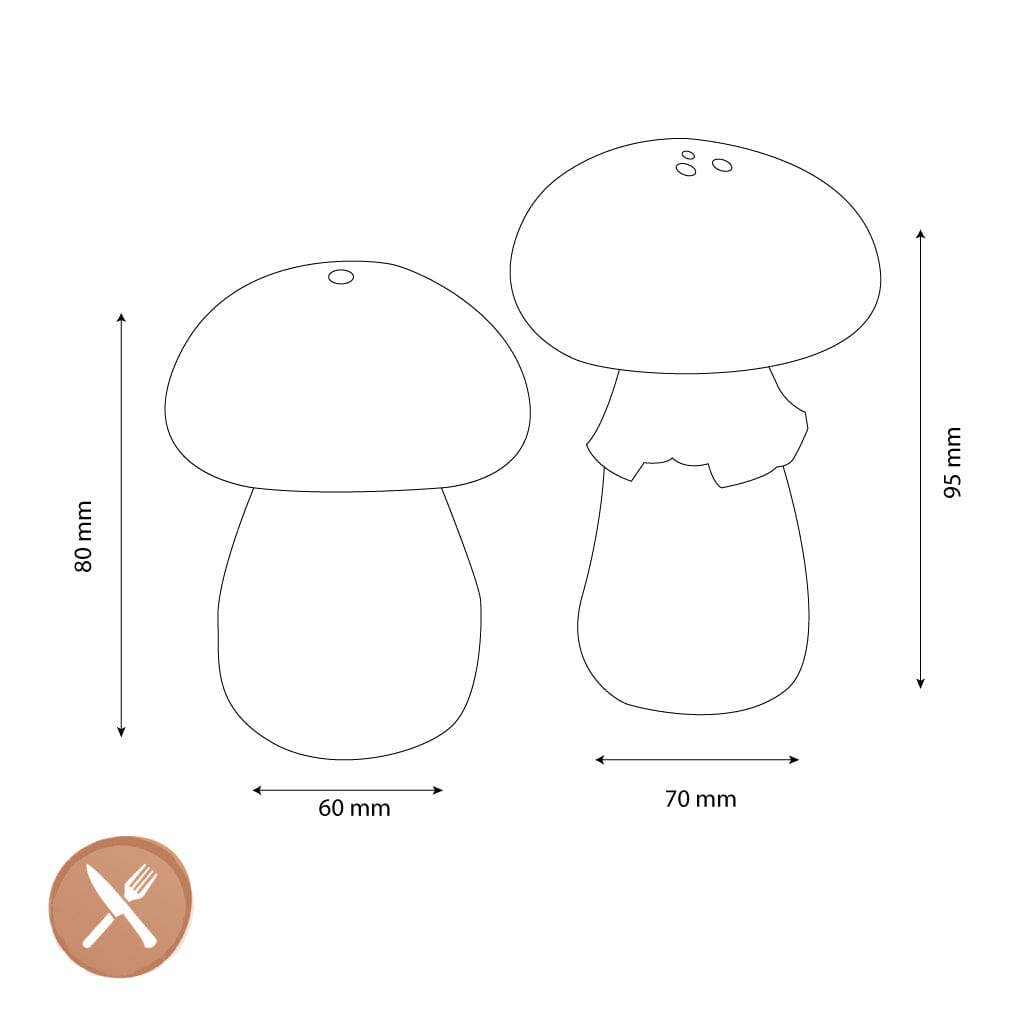 &Klevering - Zout & Peper - Paddenstoel Peper- en zout set &Klevering