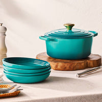Le Creuset - Signature Braadpan - Bleu Riviera - 24 cm Le Creuset