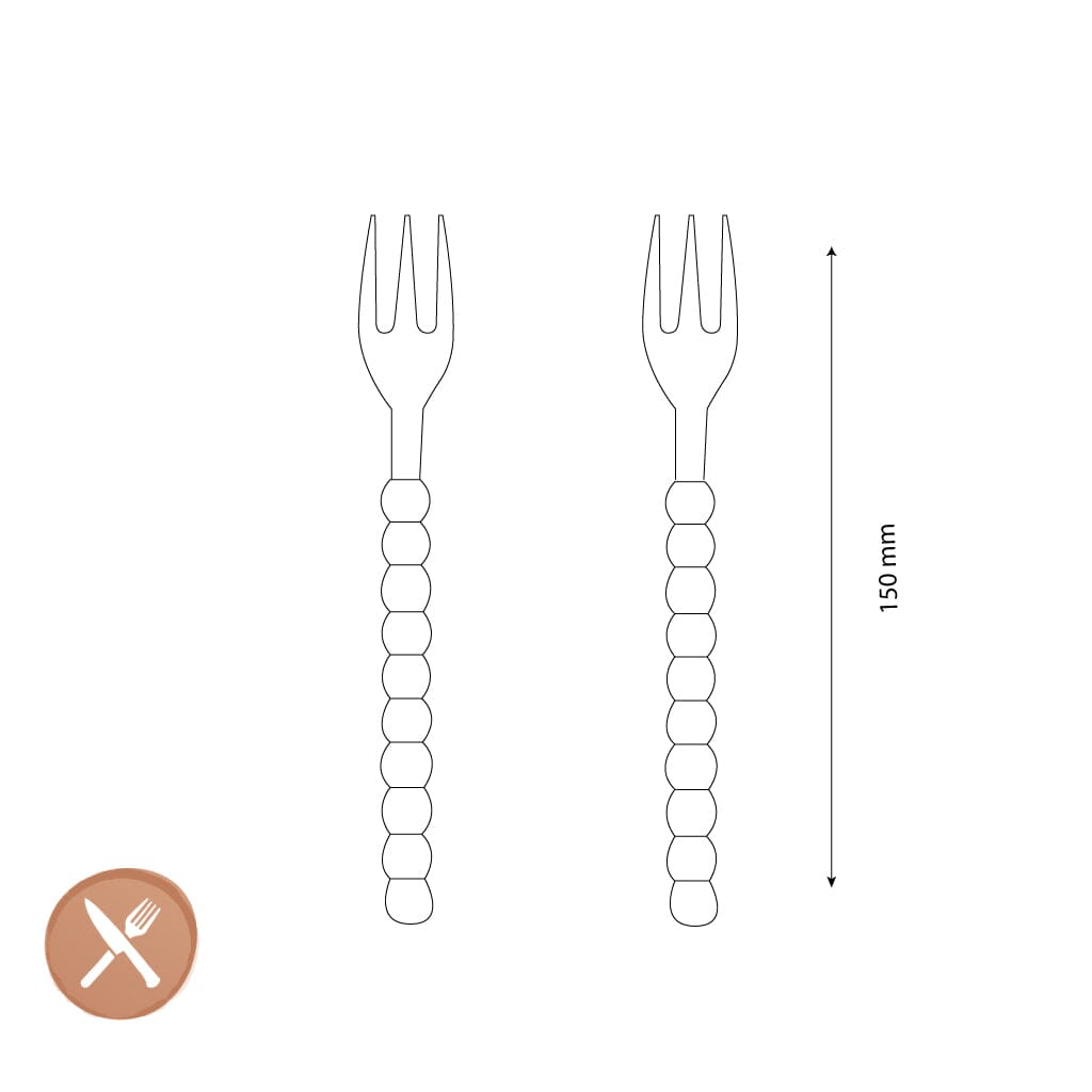 Lepelclub - Gebaksvorkjes - Parel - Set Van 2 LepelClub