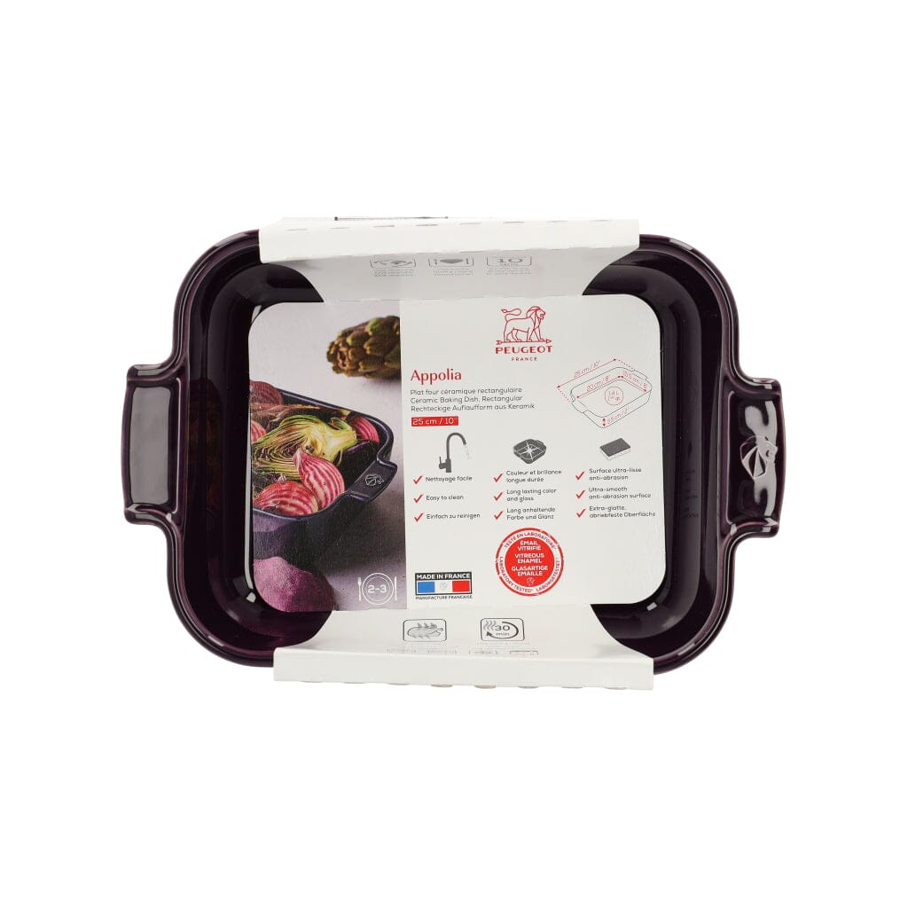 Peugeot - Appolia Ovenschaal Rechthoekig 25 cm Aubergine Ovenschaal Peugeot