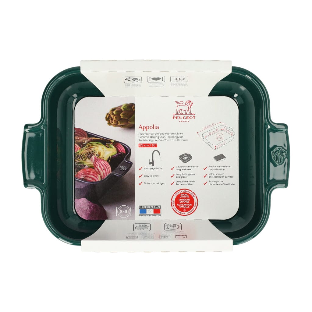 Peugeot - Appolia Ovenschaal Rechthoekig 25 cm Bosgroen Ovenschaal Peugeot
