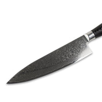 Shinrai Japan - Damast Pakka Wood 6-delige Messenset + Magnetisch Messenblok Dubbelzijdig - Zwart Shinrai Japan