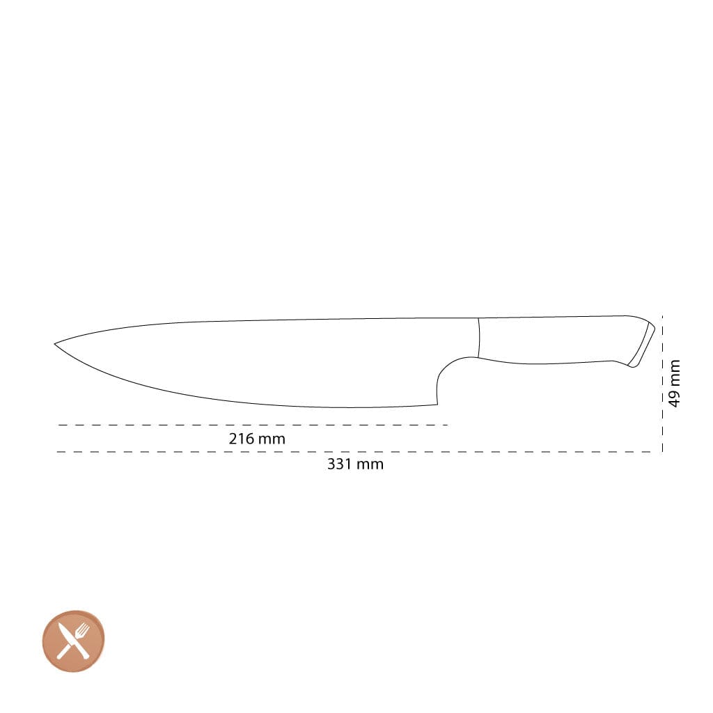 Shinrai Japan - Eclipse Series Damascus Koksmes 20 cm Koksmes Shinrai Japan