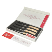 Couteaux Shinrai - Akari Damascus Print 4 Couteaux à Steak 12 cm Couteaux Shinrai