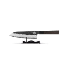Shinrai Knives - Blackout Edition Damascus Santoku mes 18 cm Shinrai Knives