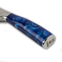 Couteaux Shinrai - Damascus Print Epoxy Sapphire Nakiri couteau 18 cm Nakirimes Shinrai Knives