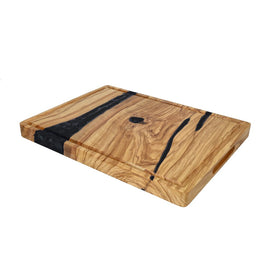 Shinrai Japan - Planche à découper époxy onyx bois d'acacia - 40 x 30 x 3 cm Bezig met laden...