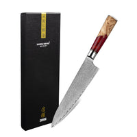 Shinrai Knives - Epoxy Ruby Damascus Koksmes 20 cm Koksmes Shinrai Knives