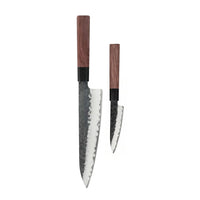 Couteaux Shinrai - Ensemble de couteaux damas Kurayami 2 pièces - Couteau de chef + couteau d'office Ensemble de couteaux Shinrai Knives