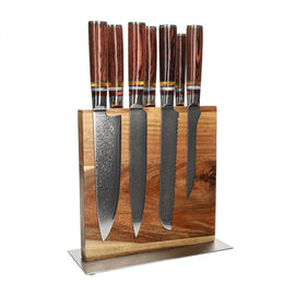 Shinrai Knives - Ensemble de 7 couteaux Micarta Jewels + Bloc à couteaux double face Cito Shinrai Knives - Micarta Jewels 7-delige Messenset + Messenblok Cito dubbelzijdig Messenset met blok Shinrai Knives
