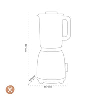 Smeg - Blender | Watergroen | Jaren 50 | Tafel blender Blender Smeg
