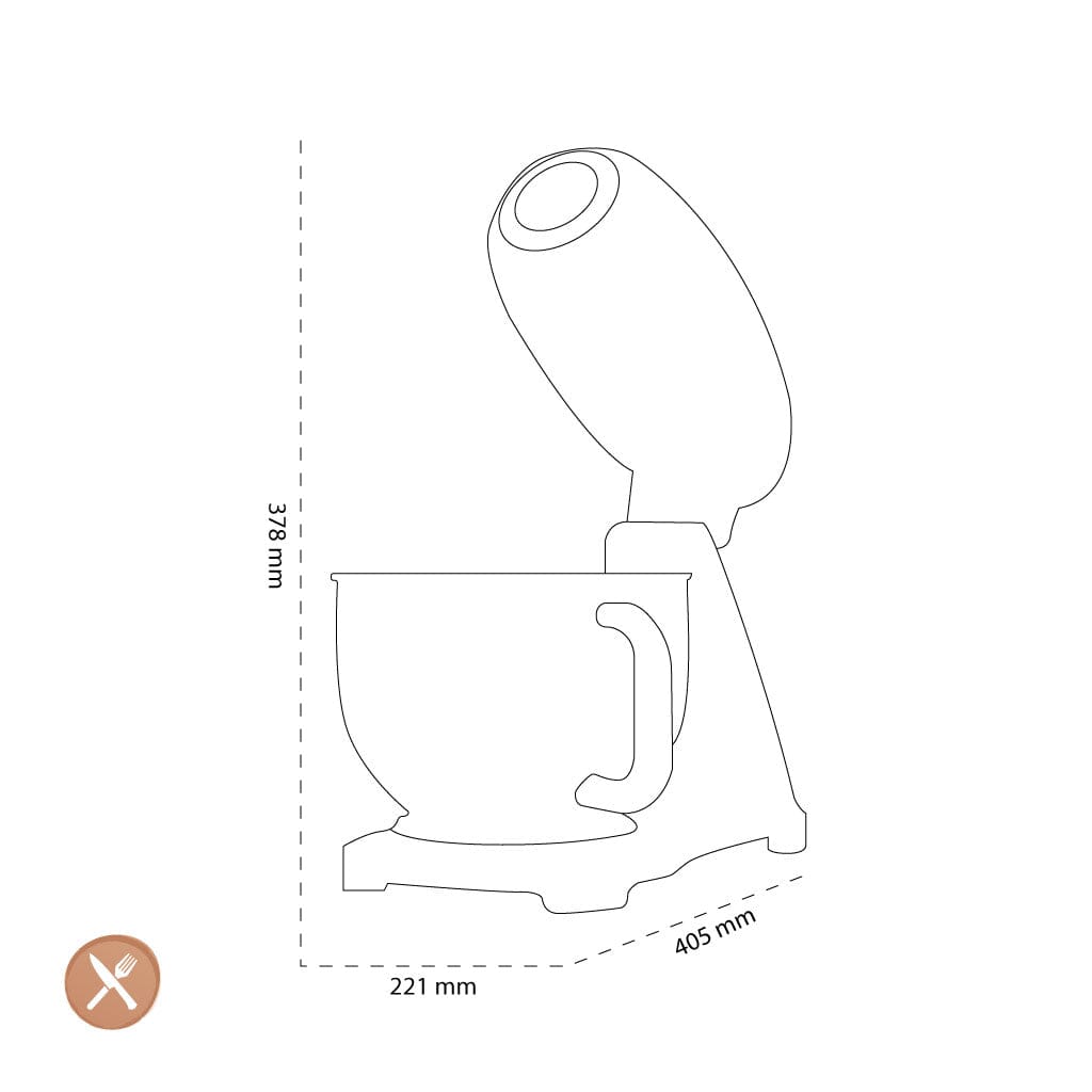 Smeg - Keukenmachine | Wit | Jaren 50 | Keukenmachine full color Keukenmachine Smeg