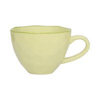 Urban Nature Culture - Good Morning - Cappuccino Mok - Sculpted - Pale Green Urban Nature Culture