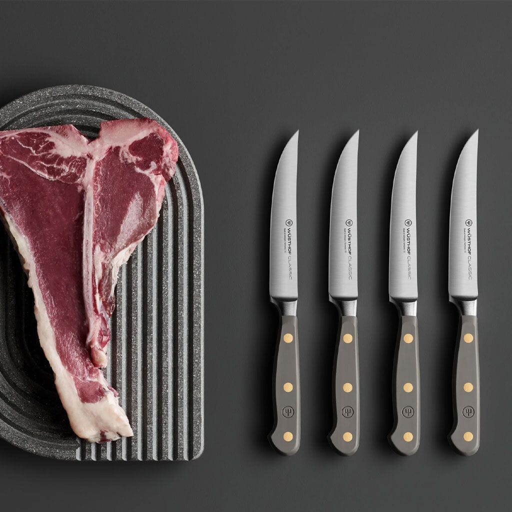 Wusthof - Classic Steakmessenset 4-delig Velvet Oyster Messenset Wusthof