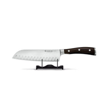 Wusthof - Ikon Santoku met kuiltjes 17 cm - Houten handvat Santokumes Wusthof
