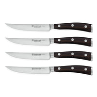 Wusthof - Coffret de 4 couteaux à steak Ikon - Manche en bois
