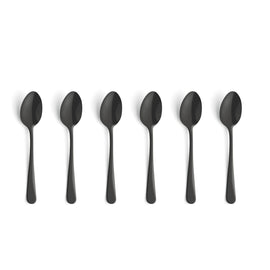 Amefa - Austin 6 Teaspoons - Matte Black Amefa - Austin 6 Theelepels - Mat Zwart Bestekset Amefa