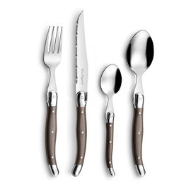 Lou Laguiole - Tradition 24 Piece Cutlery Set - Pepper Lou Laguiole - 24-pc cutlery set in open window box - pepper Bestekset Lou Laguiole