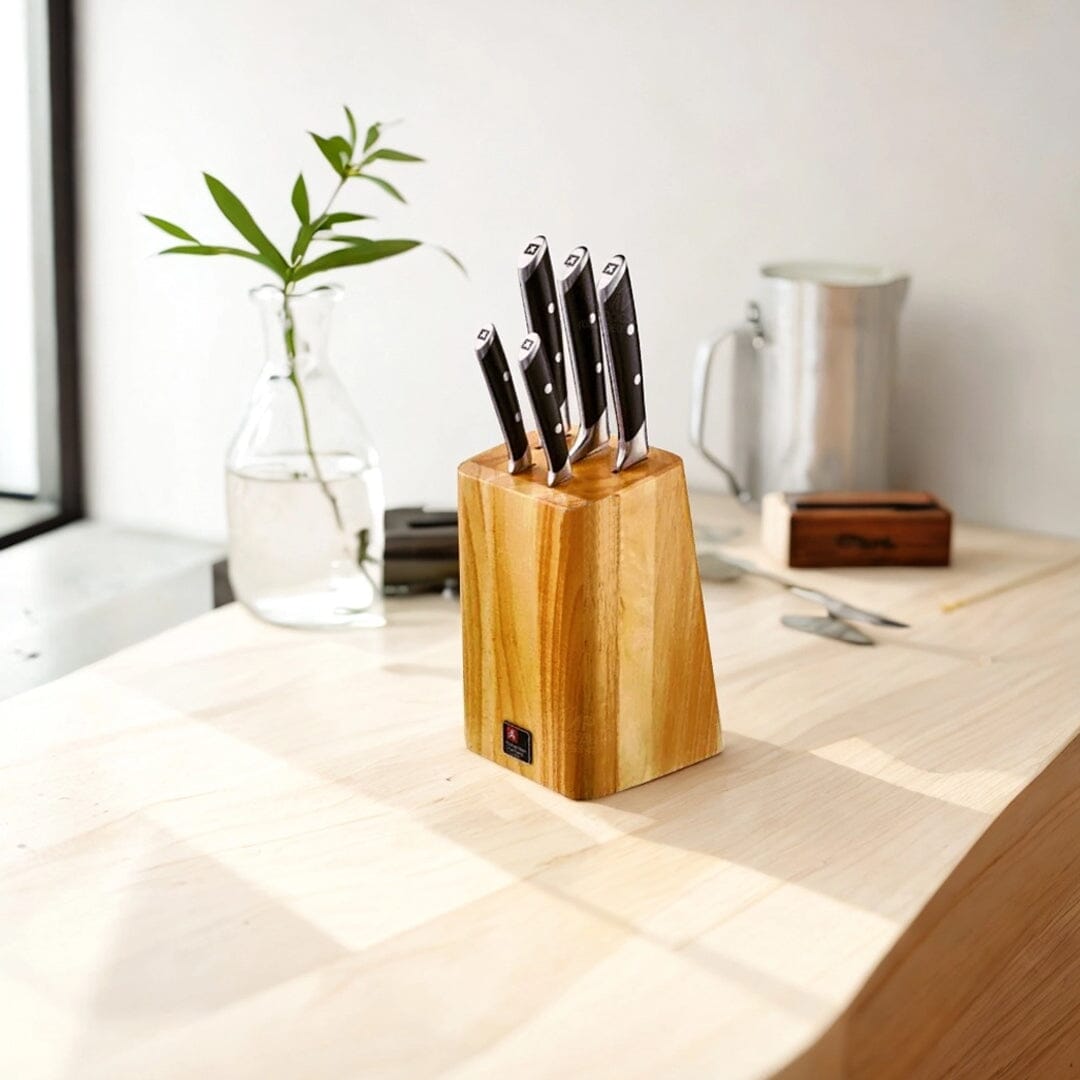 Richardson Sheffield - R Vision 5-Delige Messenset met Blok - Hout Messenset met blok Richardson Sheffield