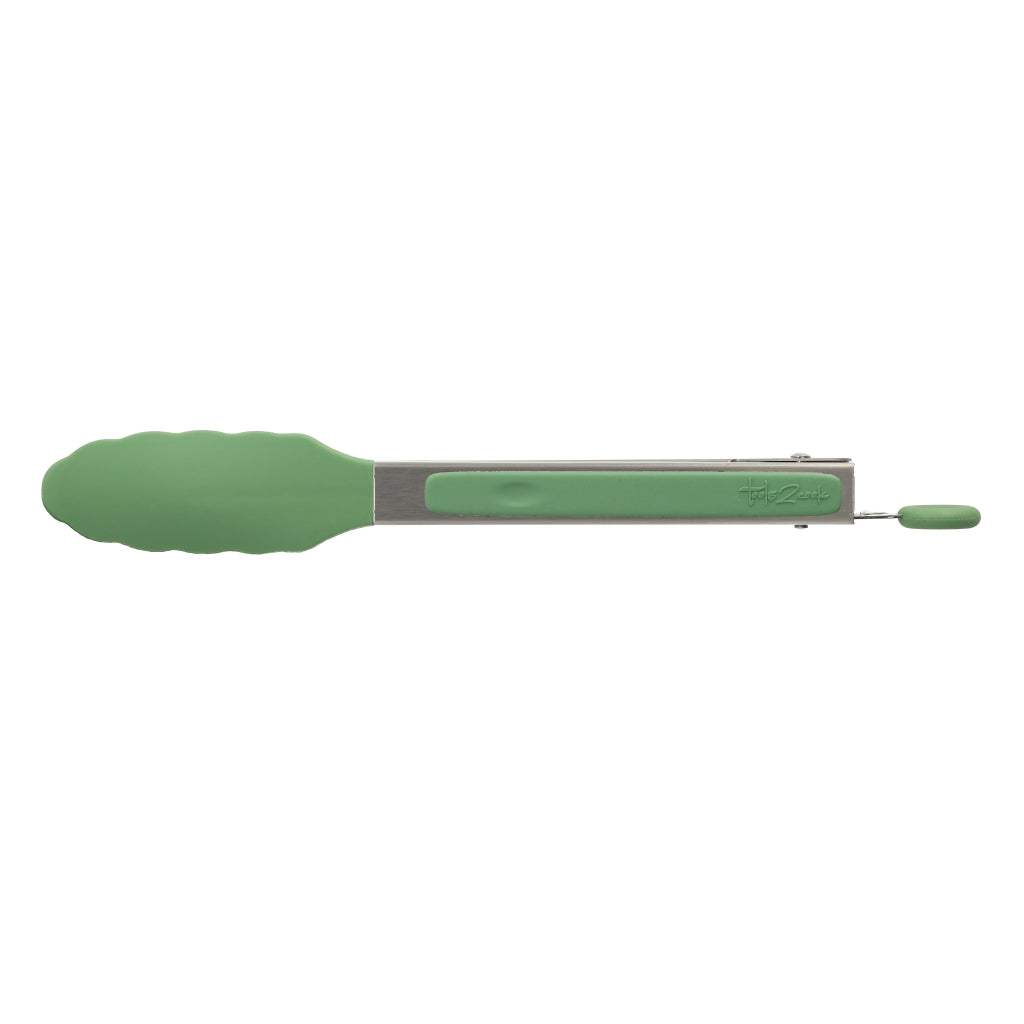 Outils2Cook - Pince de cuisine en silicone vert sauge