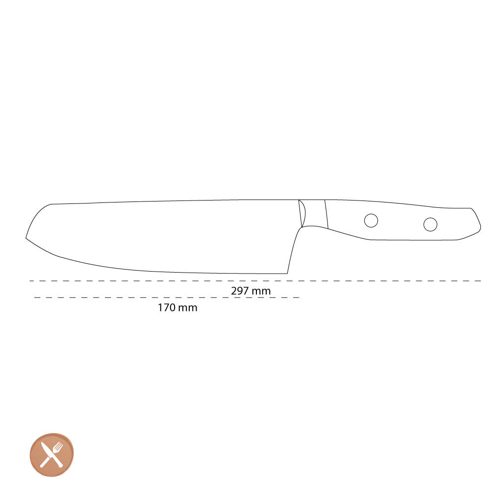 Wusthof - Amici Santoku with dimples 17 cm