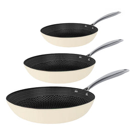 Cook & Pan - Honey Go Ivory Frying Pan Set 3-Piece