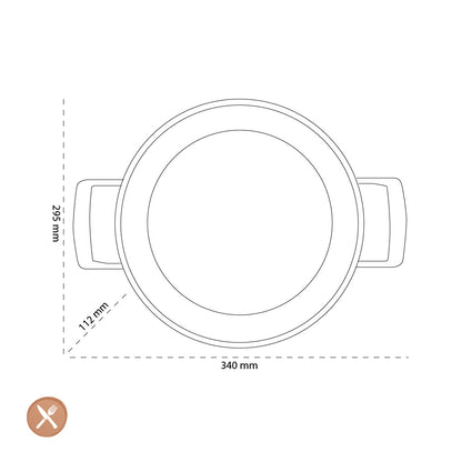 Demeyere - Alu Pro 5 Ceraforce Casserole basse avec couvercle 28 cm