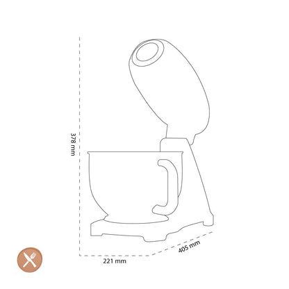 Smeg - Food processor | Red | 50s | Food processor full color