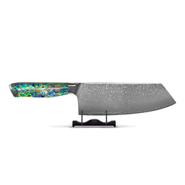 Shinrai Knives - Mother of Pearl Jewels Damascus Nakiri knife 20 cm