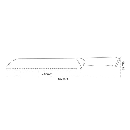 Shinrai Knives - Couteau à pain Damas série Eclipse 20 cm