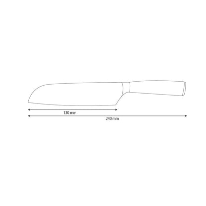 Santoku en acier inoxydable martelé 13 cm