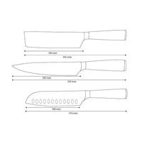 Shinrai Knives - Damascus Print 3-piece Knife Set