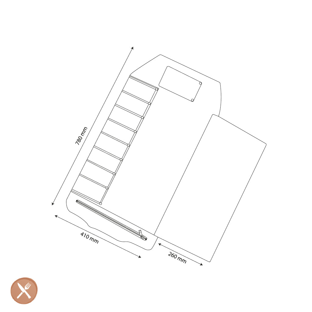 Shinrai Knives - Trousse à couteaux en toile et cuir de haute qualité bleu foncé