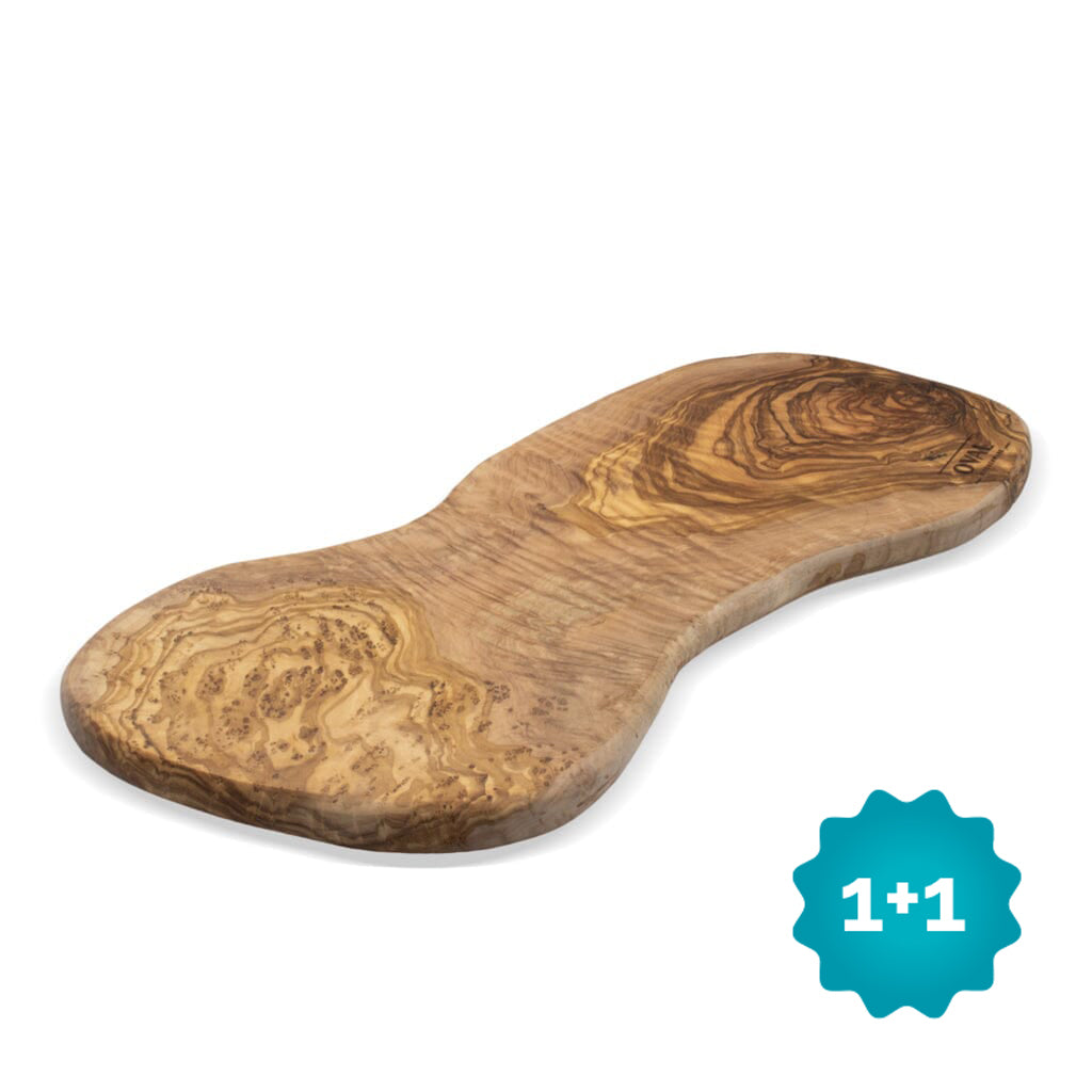 OVAL - Planche de service en pur bois d&#39;olivier 45-50 cm