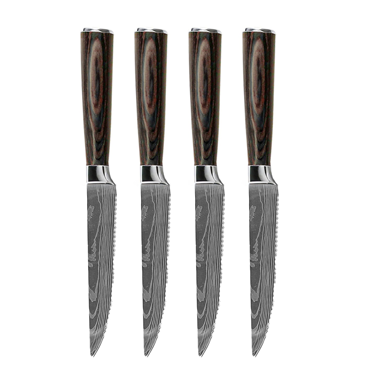 Couteaux Shinrai - Ensemble de 14 couteaux imprimés Damas - Collection Master XL + Bloc