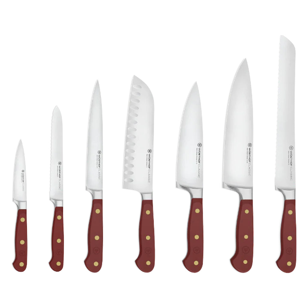 Wusthof - Classic Color 7-piece knife set with Tasty Sumac block