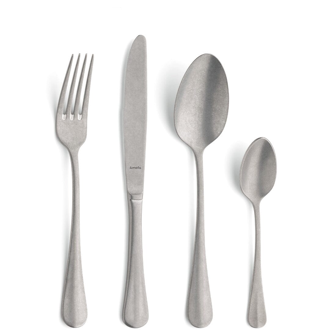 Amefa - Baguette - Coffret de couverts 24 pièces pour 6 personnes - Finition Stonewash - Coffret de couverts Amefa