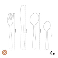 Amefa - Forest Friends 4-delig Kinderbestek Kinderbestek Amefa 