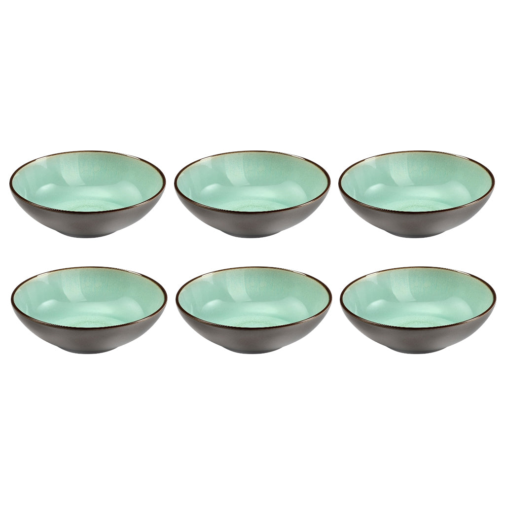 Médard de Noblat - Assiettes à pâtes Feeling Jade 18 cm (lot de 6)