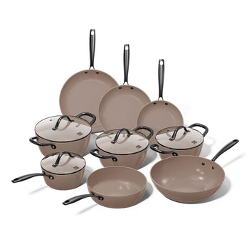 Cook & Pan - Taupe of Mind Pannenset 9-delig Pannenset Cook & Pan 