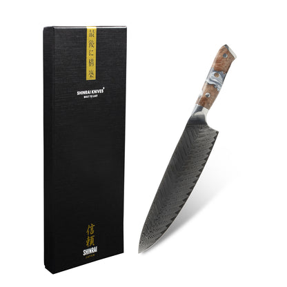 Shinrai Japan - Eclipse Series Damascus Chef's Knife 20 cm